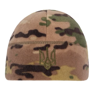 Шапка флісова з тризубом Multicam