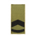 Нагрудный погон на липучке Штаб Сержант Олива, Olive, 27/84/100
