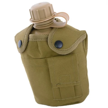 Фляга пластиковая MIL-TEC US-Style 900 ml Coyote с чашкой