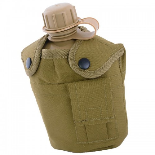 Фляга пластикова MIL-TEC US-Style 900 ml Coyote з чашкою