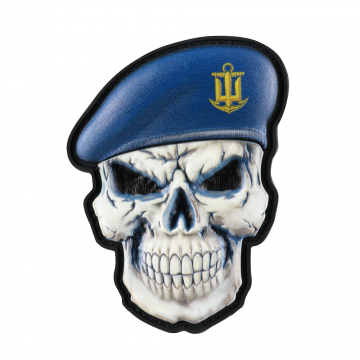 M-Tac нашивка Череп в берете (Общий ВМС)