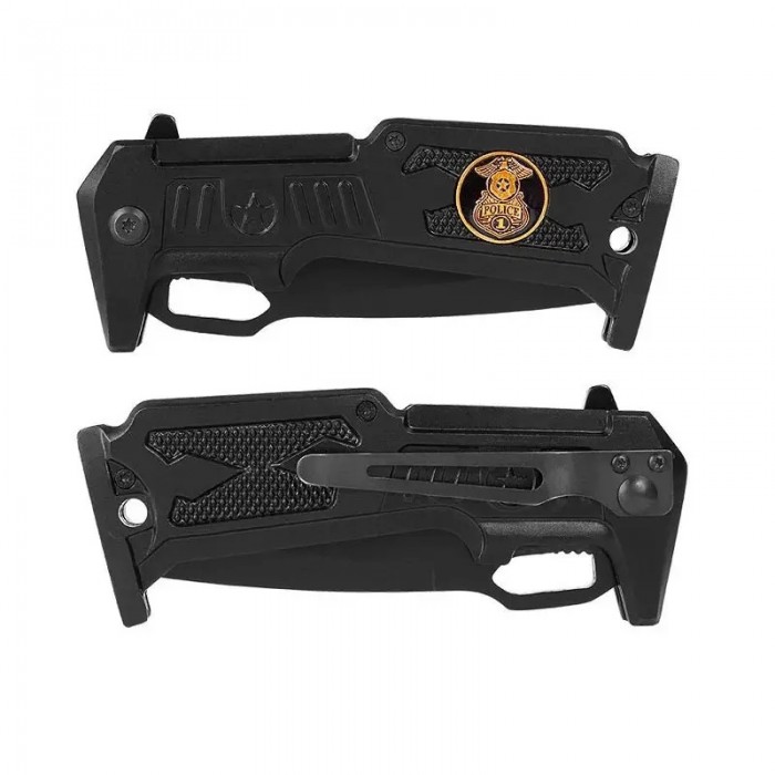 Нож складной MIL-TEC «Police» Black Нож складной MIL-TEC «Police» Black